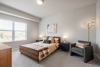 Carpeted bedrooms